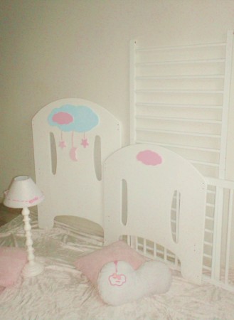 Renovación cuna, acabados esmaltados colores